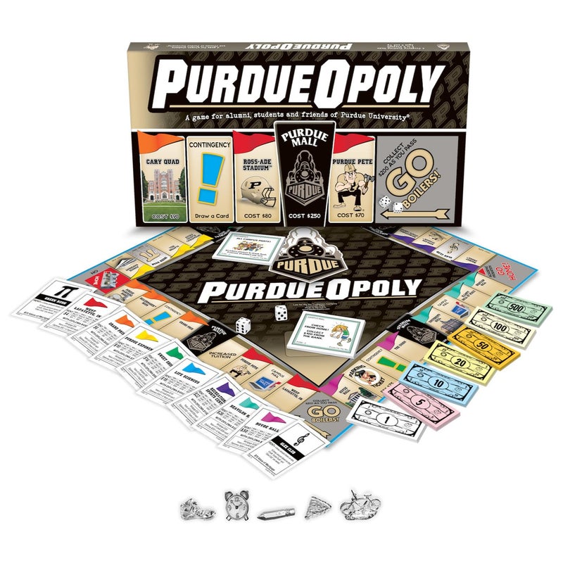 Late for The Sky Purdue University Purdueopoly Board Game, Opoly-Style Campus Edition for 2-6 Players, Family Game Night, Alumni Collectible with Tokens and Landmark Properties - Image 1